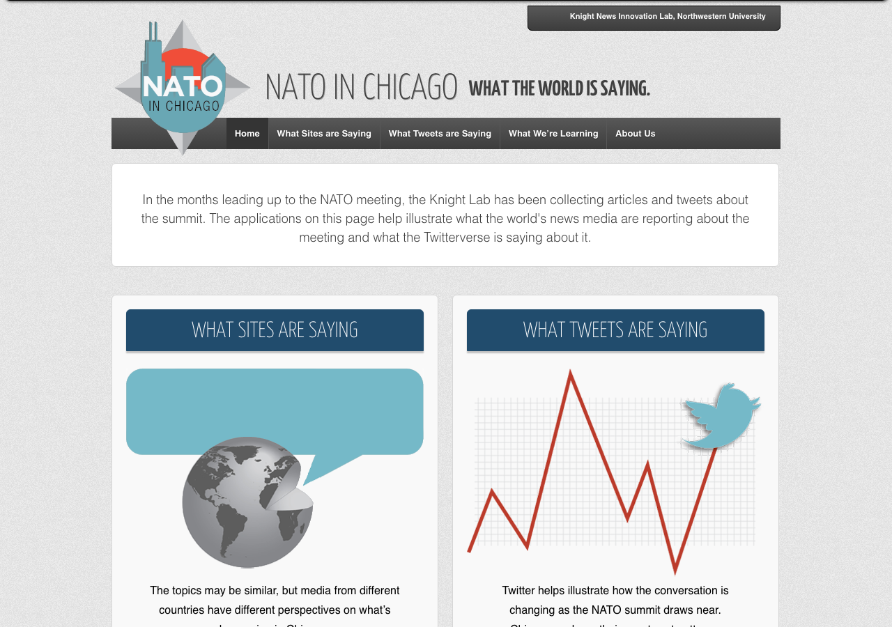 The NATO in Chicago home page, May 2012